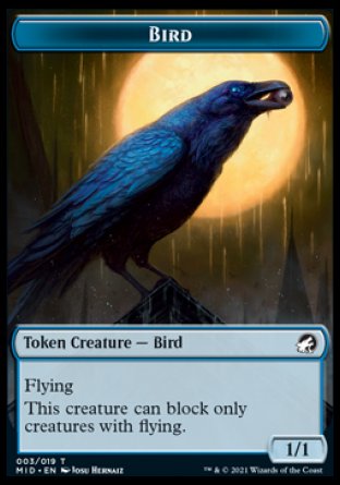 Human // Bird Double-Sided Token [Innistrad: Midnight Hunt Tokens] | Gamers Paradise