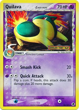 Quilava (36/101) (Delta Species) (Stamped) [EX: Dragon Frontiers] | Gamers Paradise