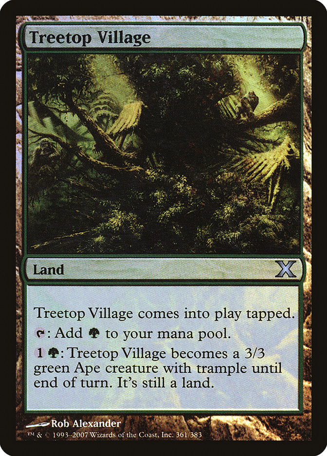 Treetop Village (Premium Foil) [Tenth Edition] | Gamers Paradise