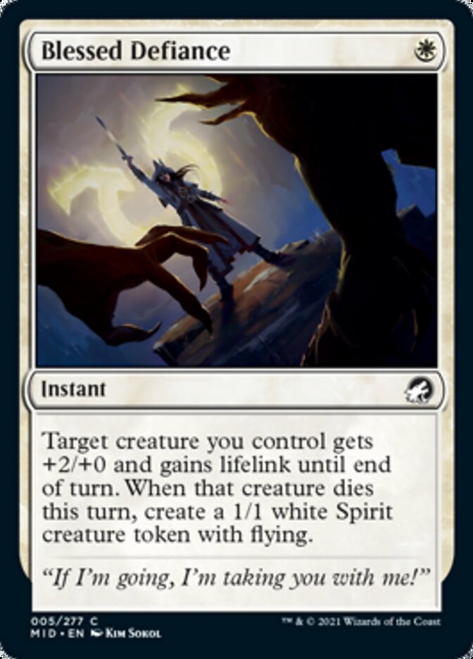 Blessed Defiance [Innistrad: Midnight Hunt] | Gamers Paradise