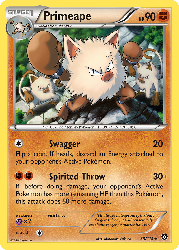 Primeape (53/114) [XY: Steam Siege] | Gamers Paradise