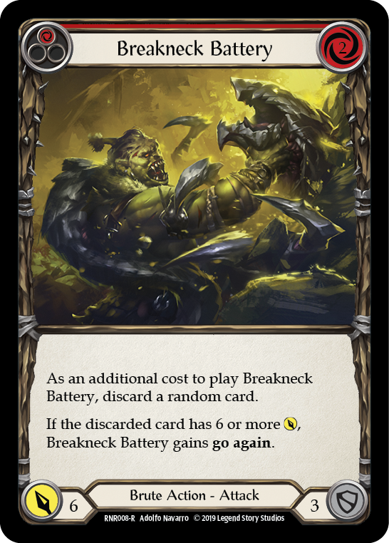 Breakneck Battery (Red) [RNR008-R] (Rhinar Hero Deck)  1st Edition Normal | Gamers Paradise