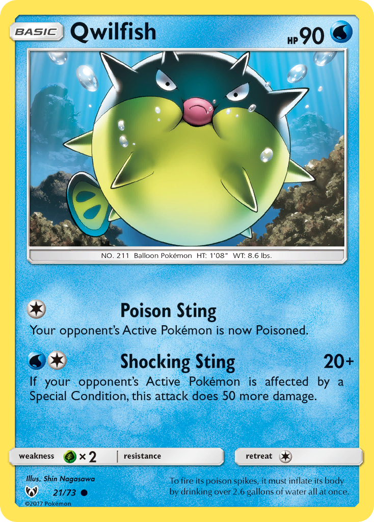 Qwilfish (21/73) [Sun & Moon: Shining Legends] | Gamers Paradise