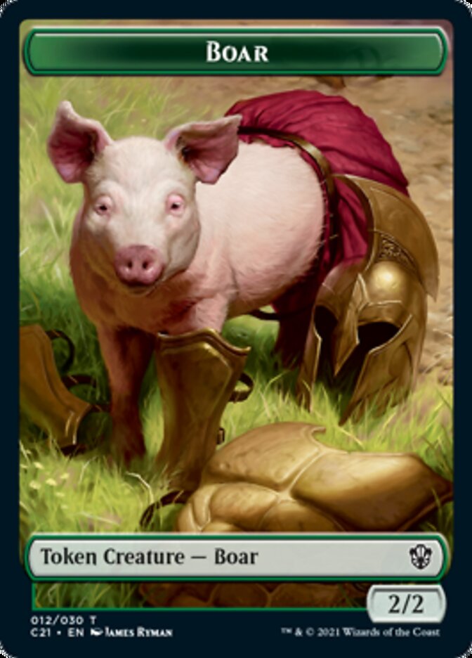 Hydra // Boar Double-Sided Token [Commander 2021 Tokens] | Gamers Paradise