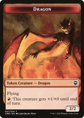 Dragon // Treasure Double-Sided Token [Commander Legends Tokens] | Gamers Paradise