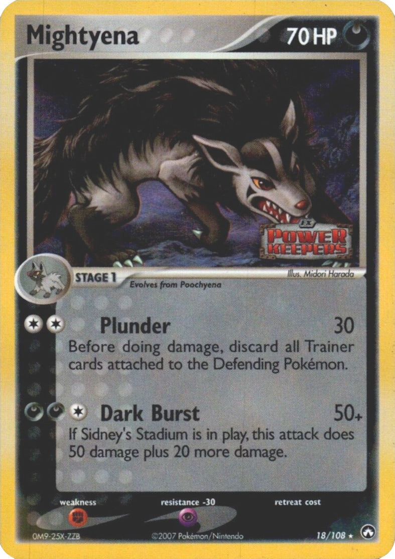 Mightyena (18/108) (Stamped) [EX: Power Keepers] | Gamers Paradise