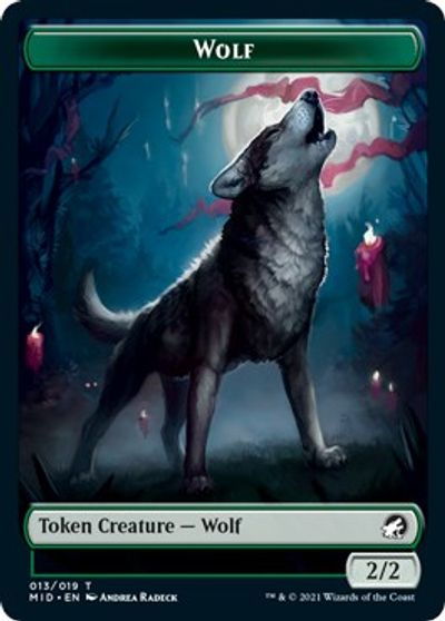 Centaur // Wolf Double-Sided Token [Innistrad: Midnight Hunt Commander Tokens] | Gamers Paradise