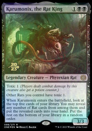 Karumonix, the Rat King [Phyrexia: All Will Be One Prerelease Promos] | Gamers Paradise