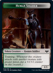 Human (001) // Human Soldier Double-Sided Token [Innistrad: Crimson Vow Tokens] | Gamers Paradise