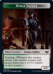 Zombie (008) // Human Soldier Double-Sided Token [Innistrad: Crimson Vow Tokens] | Gamers Paradise