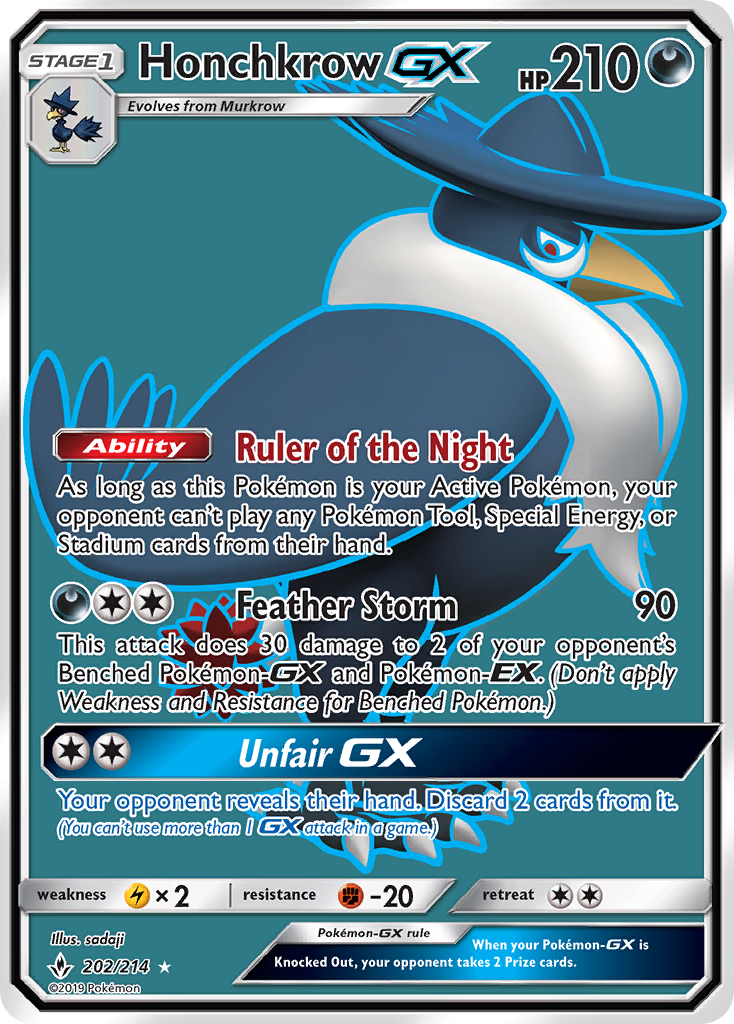 Honchkrow GX (202/214) [Sun & Moon: Unbroken Bonds] | Gamers Paradise