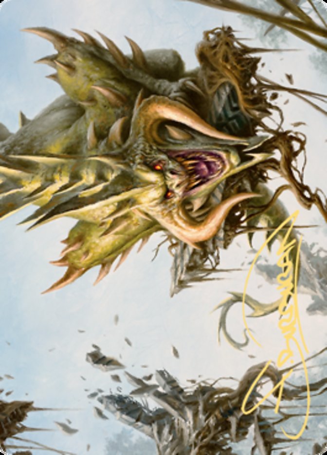 Canopy Baloth Art Card (Gold-Stamped Signature) [Zendikar Rising Art Series] | Gamers Paradise