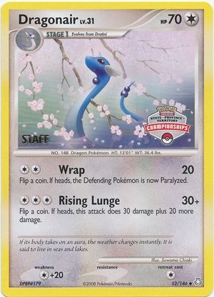 Dragonair (52/146) (State Province Territory Championship Staff) [Diamond & Pearl: Legends Awakened] | Gamers Paradise