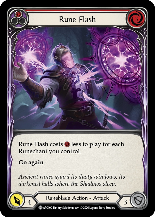 Rune Flash (Red) [U-ARC100] Unlimited Rainbow Foil | Gamers Paradise