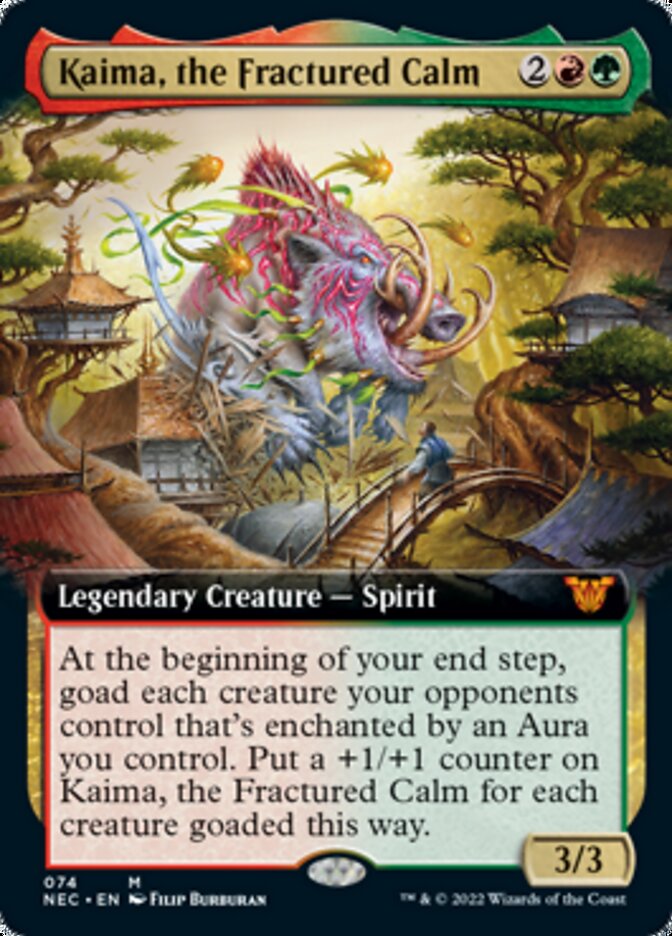 Kaima, the Fractured Calm (Extended Art) [Kamigawa: Neon Dynasty Commander] | Gamers Paradise