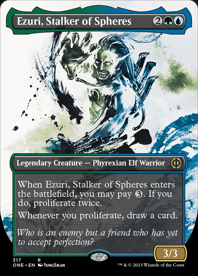 Ezuri, Stalker of Spheres (Borderless Ichor) [Phyrexia: All Will Be One] | Gamers Paradise