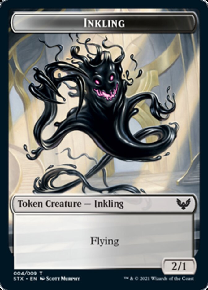 Fractal // Inkling Double-Sided Token [Strixhaven: School of Mages Tokens] | Gamers Paradise