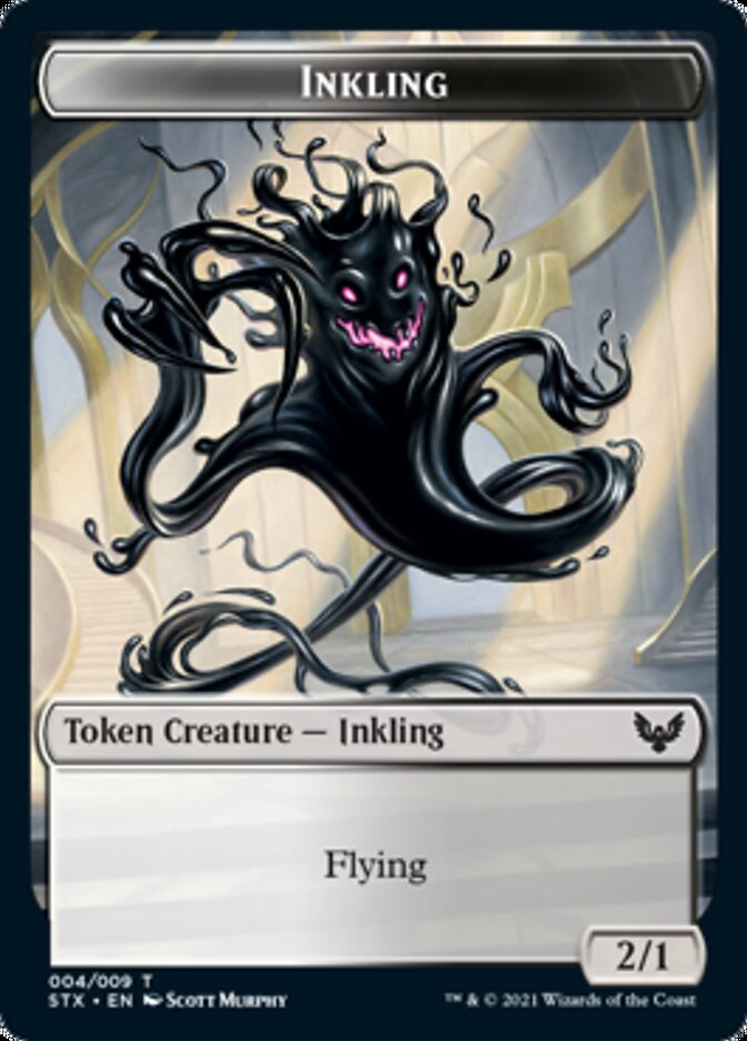 Spirit // Inkling Double-Sided Token [Strixhaven: School of Mages Tokens] | Gamers Paradise