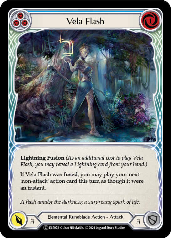 Vela Flash (Blue) [U-ELE078] Unlimited Rainbow Foil | Gamers Paradise