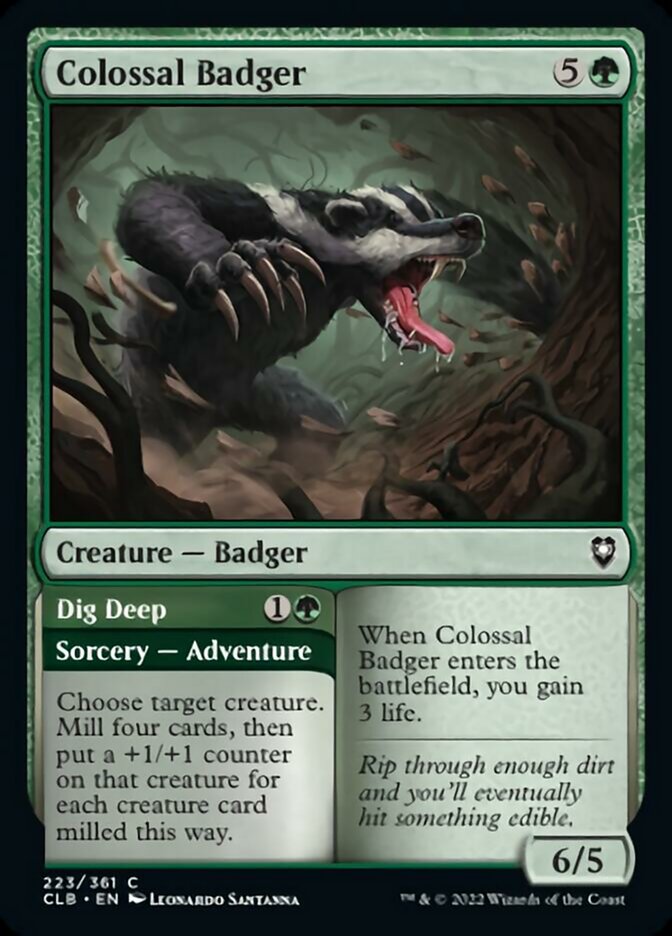 Colossal Badger // Dig Deep [Commander Legends: Battle for Baldur's Gate] | Gamers Paradise