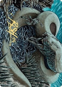 Koma, Cosmos Serpent 2 Art Card (Gold-Stamped Signature) [Kaldheim Art Series] | Gamers Paradise