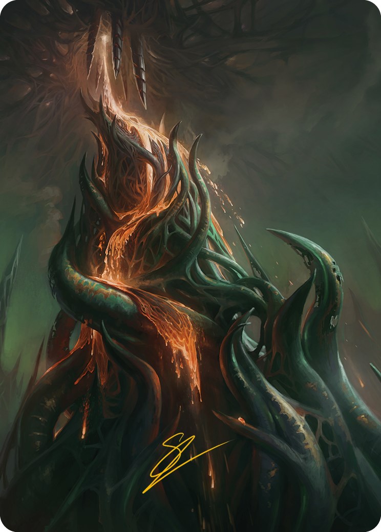 Copperline Gorge Art Card (Gold-Stamped Signature) [Phyrexia: All Will Be One Art Series] | Gamers Paradise