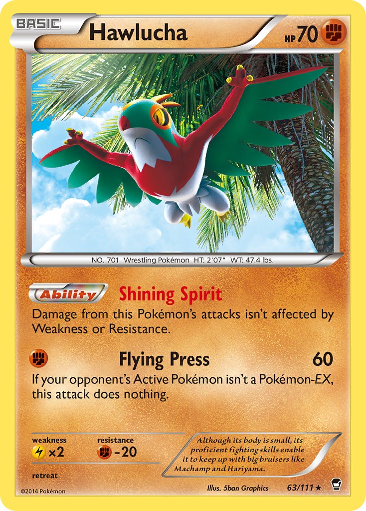 Hawlucha (63/111) (Cosmos Holo) (Blister Exclusive) [XY: Furious Fists] | Gamers Paradise