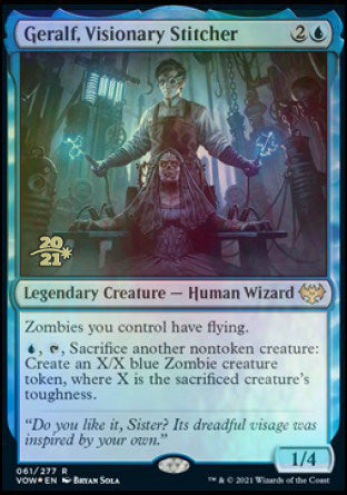 Geralf, Visionary Stitcher [Innistrad: Crimson Vow Prerelease Promos] | Gamers Paradise