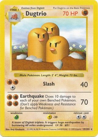 Dugtrio (19/102) [Base Set Shadowless Unlimited] | Gamers Paradise