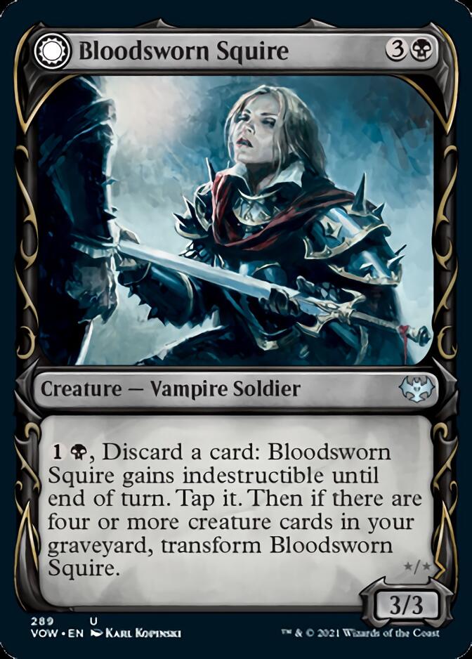 Bloodsworn Squire // Bloodsworn Knight (Showcase Fang Frame) [Innistrad: Crimson Vow] | Gamers Paradise