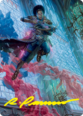 Kaya, Geist Hunter Art Card (Gold-Stamped Signature) [Innistrad: Crimson Vow Art Series] | Gamers Paradise