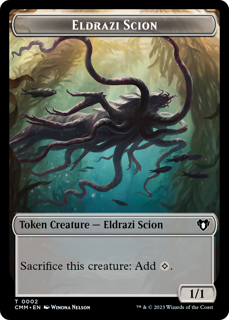 Manifest // Eldrazi Scion Double-Sided Token [Commander Masters Tokens] | Gamers Paradise