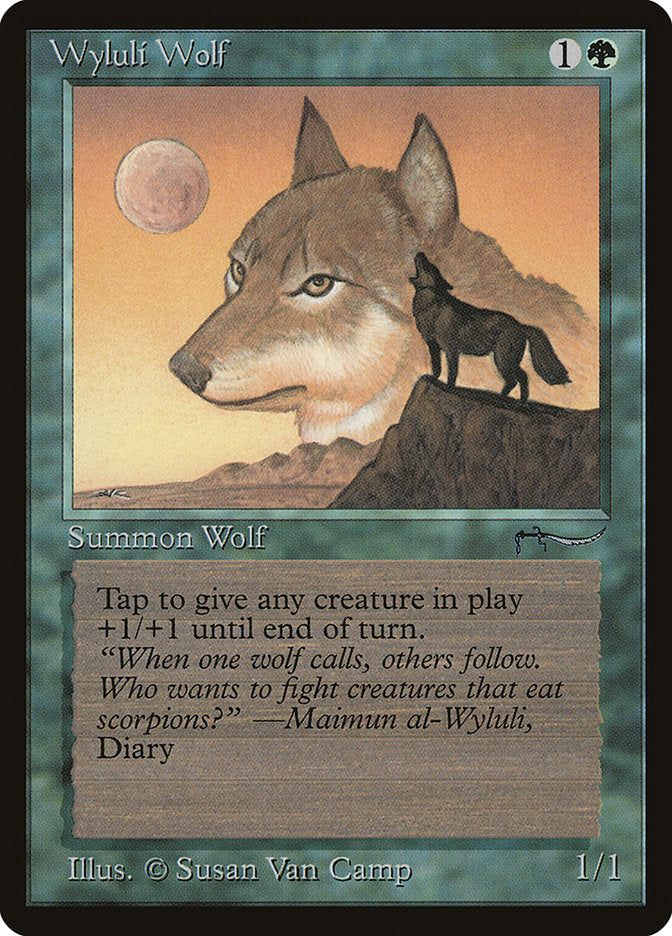 Wyluli Wolf (Light Mana Cost) [Arabian Nights] | Gamers Paradise