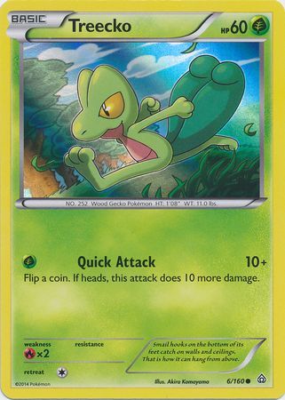 Treecko (6/160) (Sheen Holo) [XY: Primal Clash] | Gamers Paradise