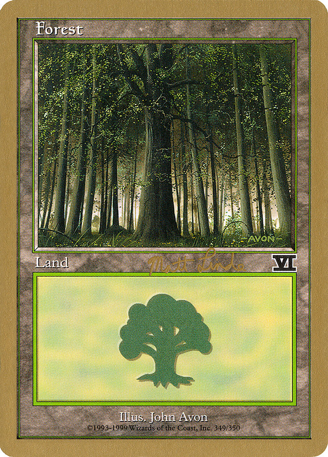 Forest (ml349) (Matt Linde) [World Championship Decks 1999] | Gamers Paradise