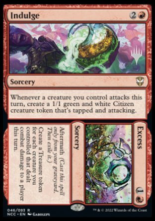 Indulge // Excess (Promo Pack) [Streets of New Capenna Commander Promos] | Gamers Paradise