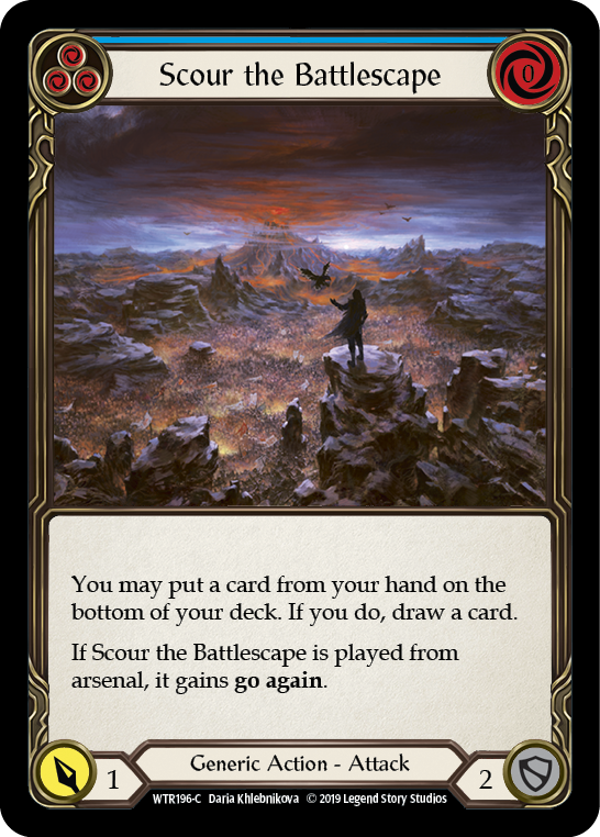 Scour the Battlescape (Blue) [WTR196-C] Alpha Print Rainbow Foil | Gamers Paradise