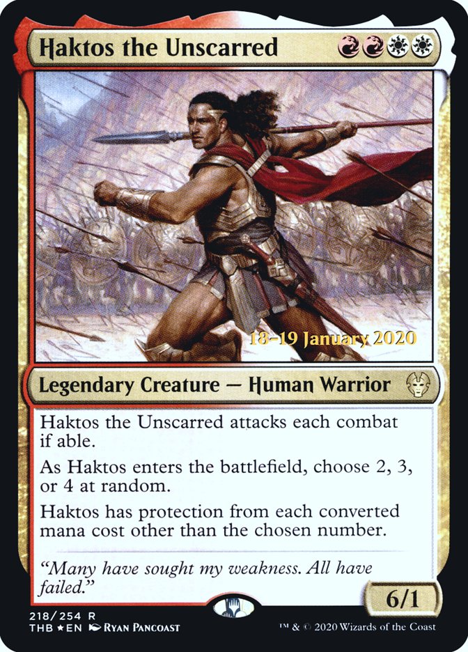 Haktos the Unscarred [Theros Beyond Death Prerelease Promos] | Gamers Paradise