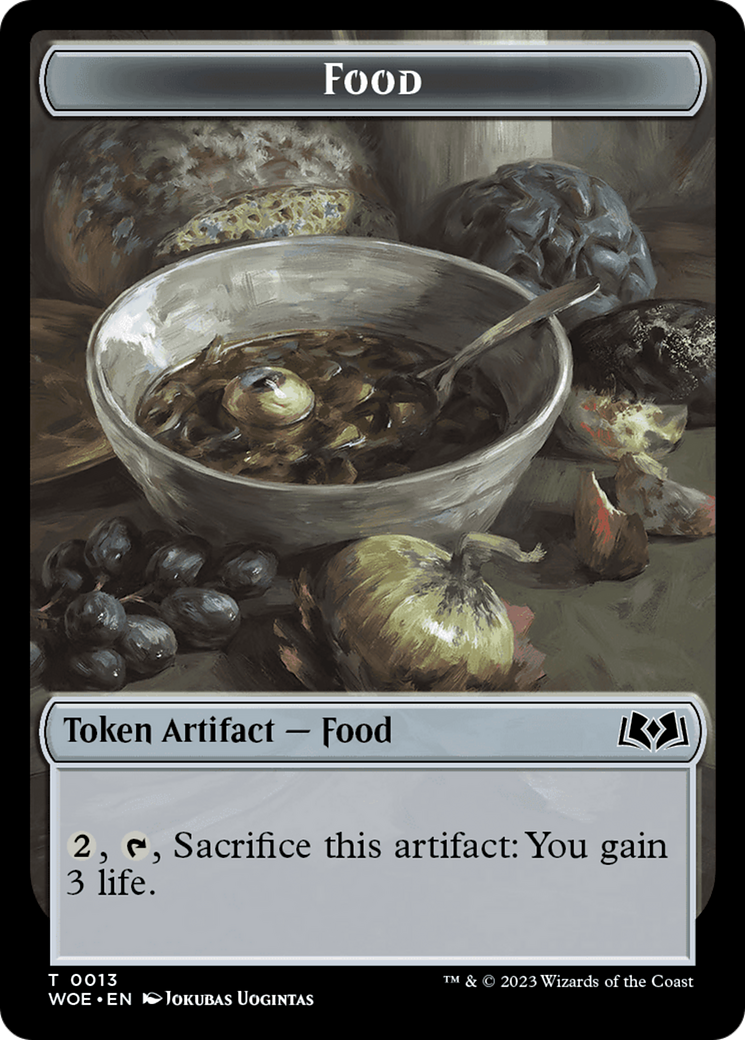Rat // Food (0013) Double-Sided Token [Wilds of Eldraine Tokens] | Gamers Paradise