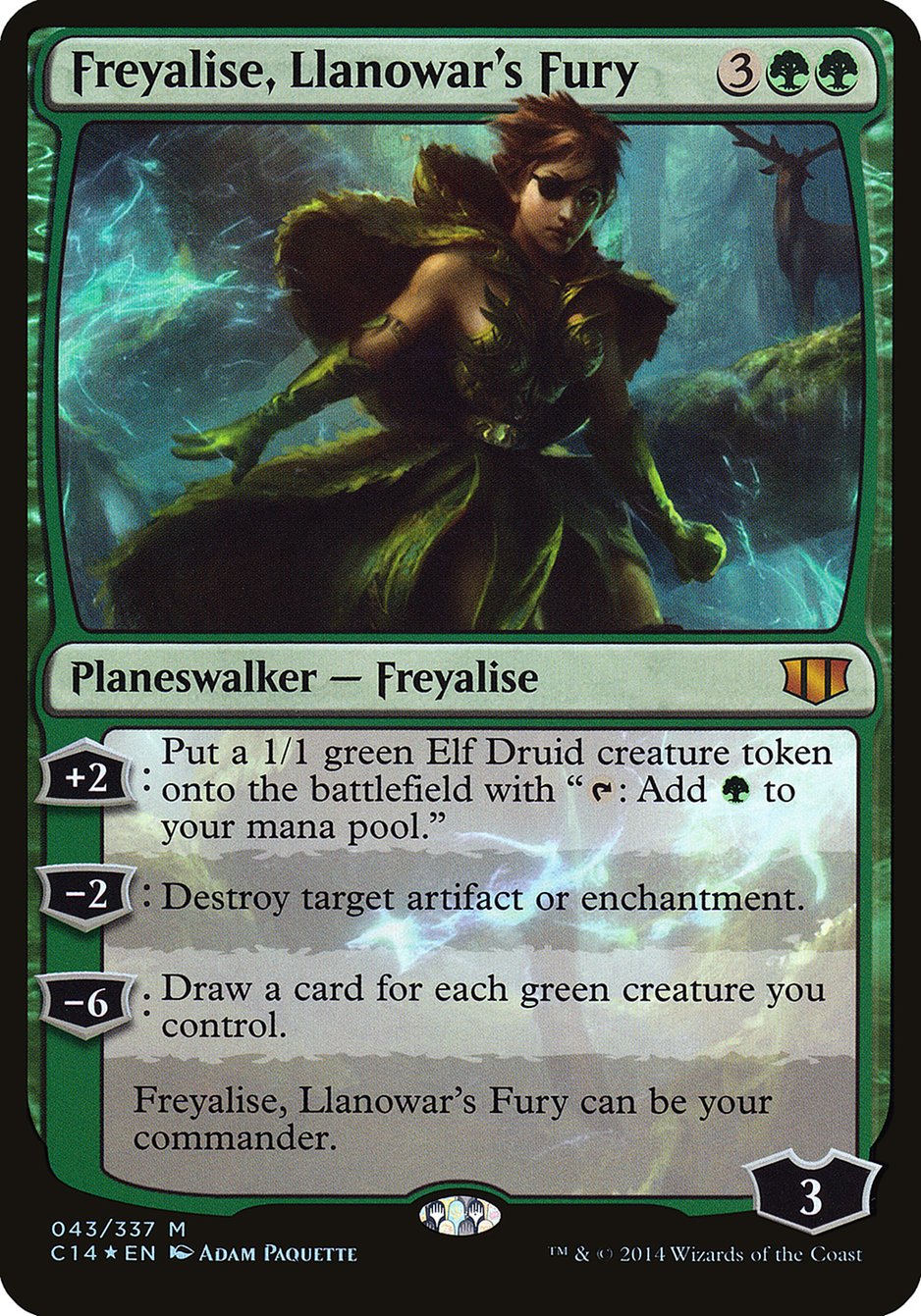 Freyalise, Llanowar's Fury (Oversized) [Commander 2014 Oversized] | Gamers Paradise