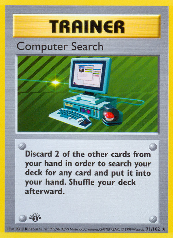 Computer Search (71/102) (Shadowless) [Base Set 1st Edition] | Gamers Paradise