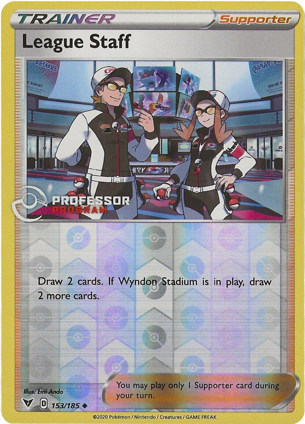 League Staff (153/185) (Professor Program Promo) [Sword & Shield: Vivid Voltage] | Gamers Paradise