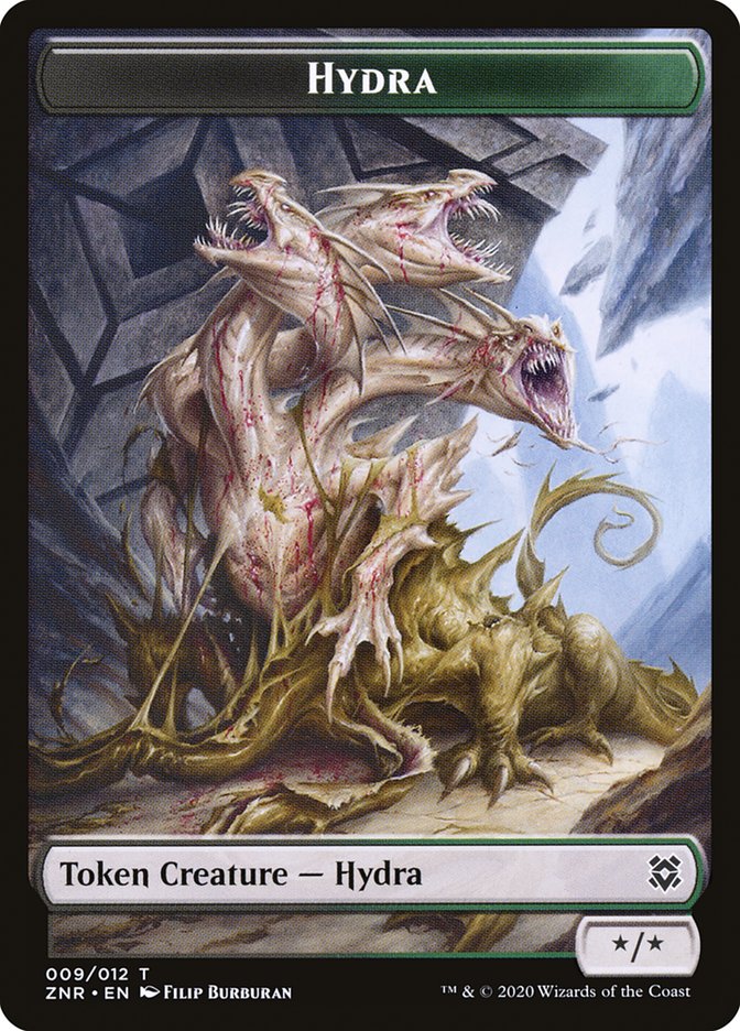 Cat Beast // Hydra Double-Sided Token [Zendikar Rising Tokens] | Gamers Paradise