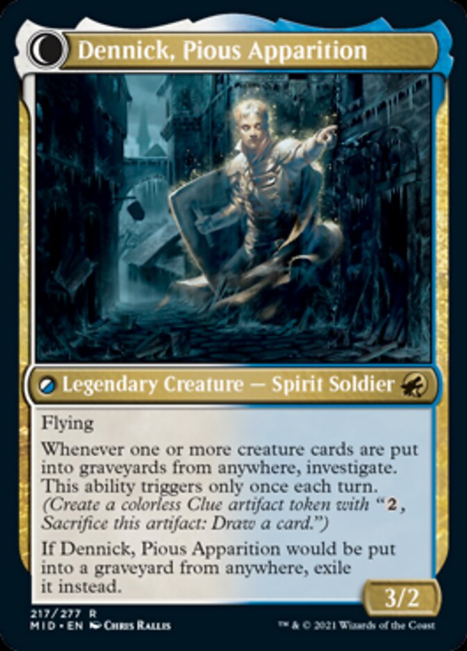 Dennick, Pious Apprentice // Dennick, Pious Apparition [Innistrad: Midnight Hunt] | Gamers Paradise