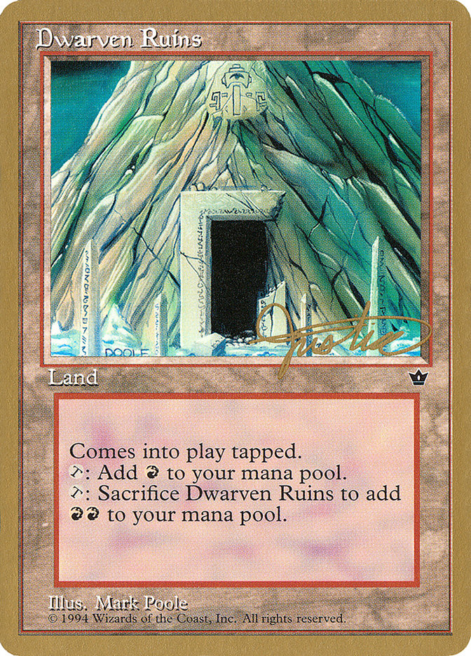 Dwarven Ruins (Mark Justice) [Pro Tour Collector Set] | Gamers Paradise