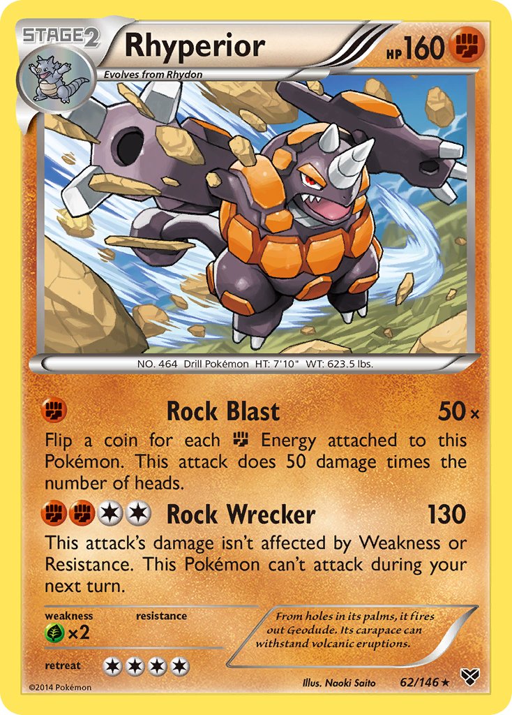 Rhyperior (62/146) (Cosmos Holo) (Blister Exclusive) [XY: Base Set] | Gamers Paradise