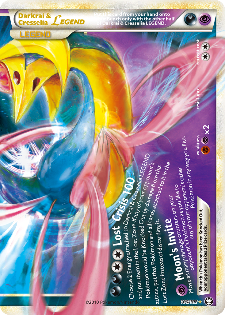 Darkrai & Cresselia LEGEND (100/102) [HeartGold & SoulSilver: Triumphant] | Gamers Paradise