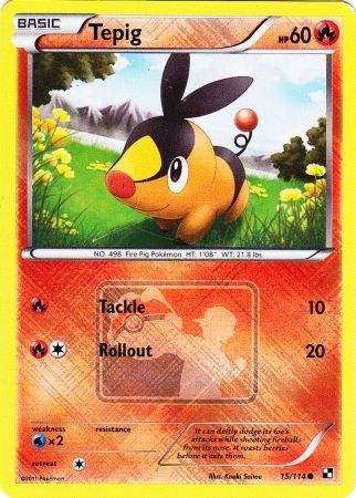 Tepig (15/114) (League Promo) [Black & White: Base Set] | Gamers Paradise