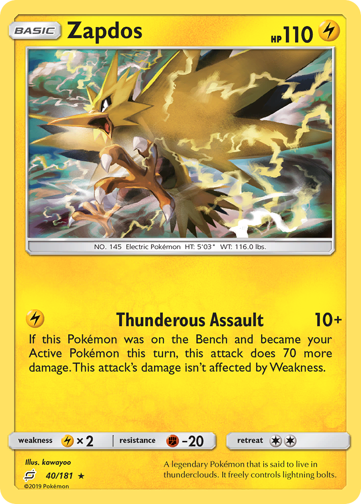 Zapdos (40/181) [Sun & Moon: Team Up] | Gamers Paradise