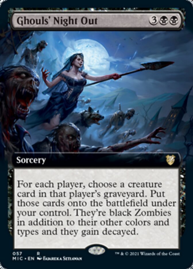 Ghouls' Night Out (Extended Art) [Innistrad: Midnight Hunt Commander] | Gamers Paradise